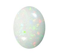 Khushbu Gems, 8.25 to 8.50 Ratti Multiple Opal Stone, Natural Oval Shape, Australian Opal, Loose Gemstone with Laboratory Certification for Women and Men