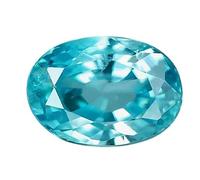 Khushbu Gems Cubic 5.25 Ratti Blue Zircon, Natural Certified Diamond Cut Loose Gemstone for Men and Women, Natural Blue Zircon, Loose Gemstone, Blue Cubic Zirconia (Diamond)