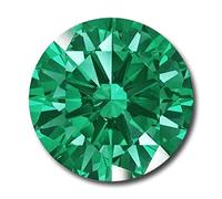 Khushbu Gems Natural Certified 11.25 Ratti Green Cubic Zircon Diamond Cut Loose Gemstone for Men Women Natural Green Cubic Zirconia Loose Gemstone Green