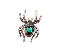 KhuWan Green classic spider insect brooch crystal brooch fashion men and women banquet gift jewelry