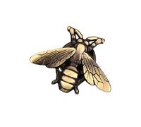 KhuWan Novelty Bronze bee Brooch Pin for mens Suit Coat Badge pins Jewelry Lapel pin Gift Funny Animal Shirt Accessories