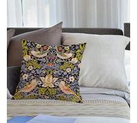 KHWEJ Cushion Covers Square Throw Pillow Case Printed Soft Pillowcases for Outdoor Patio Sofa Balcony Living Room,William Morris's famous Strawberry Thief pattern (1883).,18x18 in