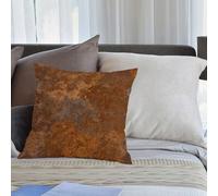 KHWEJ Cushion Covers Square Throw Pillow Case Printed Soft Pillowcases for Outdoor Patio Sofa Balcony Living Room,Seamless old rusty metal texture. A high resolution.,18x18 in