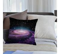 KHWEJ Cushion Covers Square Throw Pillow Case Printed Soft Pillowcases for Outdoor Patio Sofa Balcony Living Room,Galaxy Spiral Galaxy in Space Andromeda Fog Stars Dust Universe Astronomy Ku,16x16 in