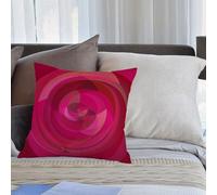KHWEJ Cushion Covers Square Throw Pillow Case Printed Soft Pillowcases for Outdoor Patio Sofa Balcony Living Room,abstract modern swirl colored background - hot pink and magenta colors,16x16 in