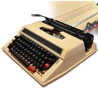 KHYTEBV Classic Old Fashioned Manual Typewriter - Portable & Easy To Use - Includes Ribbon Set - Machinery Typewriter
