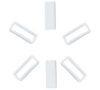 KHZBS 6pack rubber watch strap loops 16mm 18mm 20mm 22mm 24mm 26mm silicone watch band keeper holder retainer wristband bracelet loop, white, 20mm, sports