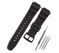 KHZBS Natural Resin Watch Bands Replacement fit for Casio AE-1200 MRW-200H W-800H W-735H W-218 SGW-300 AEQ-110 Waterproof Rubber watchband watch strap wristband