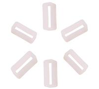 KHZBS rubber silicone watch band strap loops keeper holder retainer with tool included (6 packs 26mm clear)