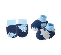 KHZen 1 Set Infant Anti Scratch Gloves And Socks Set For Boys Girls Comfortable Cotton Mittens & Booties For Home Travel Comfortable Wear