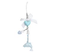 KHZen Adorable Dolphin Mobile Accessory Playful Resin Dolphin With Bowknot Heart Designs For Phone Camera Key Adornment