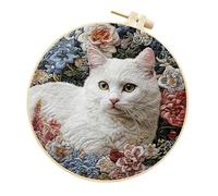 KHZen Creative Embroidery Set Featuring Cats Designs Includes All Supplies Gifts Ideas Cats