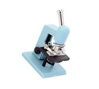 KHZen Dollhouses Microscope Miniature Model For Curiosity Little Scientists Gift White/Blue Photo Props Dollhouses