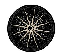 KHZen Dowsing Divinations Mat Pad Moon Constellations Astrology Pendulums Chart Mat Balancing Meditations Decoration Pad