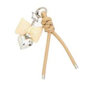 KHZen Elegant Butterfly Bows PU Leather Keychain Charm Pendant Keyring Multi Purpose Bag Accessory And Phone Lanyard Daily Use Keychain