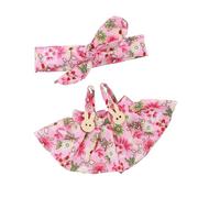 KHZen Elegant Doll Dress For Plush Dolls 17cm Figure Dolls Clothes With Bowknot Hairband And Skirt Great Children Gifting Doll Outfits Collector
