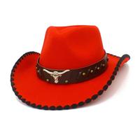 KHZen Fashion Cowboy Hat For Music Festival Adult Unisex Party Cowgirl Hat Large Brims Travel Caps Halloween Costume Headwear Cowboy Hat For Party