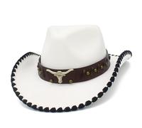 KHZen Fashion Cowboy Hat For Music Festival Adult Unisex Party Cowgirl Hat Large Brims Travel Caps Halloween Costume Headwear Cowboy Hat For Party
