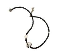 KHZen Fashion Glass Heart Star Charm Necklace Elegant Collar Necklace Choker Black Beaded Charm Neck Chain Party Jewelry