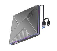 KHZen Fast Speed 24X 8X Disc Burning Reader External Drive With USB3.0 And Type C Port Portable Design Metal Disk Drive