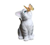 KHZen Solar Lamp with LED Lights Rabbits/Cats Shape Weatherproof Artistic for Garden Farmhouse Decor Present Outdoor Solar Decorative