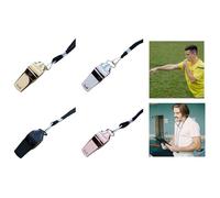 KHZen Stainless Steels Sports Whistles With Long Lanyard Loud Crisps Sound Whistles Great For Coaches Referees And Officials