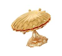 KHZen Sturdy Kirsite High Foot Snacks Tray with European Shell Design for Resistance and Easy Cleaning Maintenance European Shell Fruit Bowl