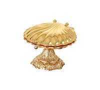 KHZen Sturdy Kirsite High Foot Snacks Tray with European Shell Design for Resistance and Easy Cleaning Maintenance European Shell Fruit Bowl