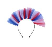 KHZen Three Color Mesh Headband For Independence Day Costume Headwear National Day Celebration Carnivals Party Supply Party Hairband For Gathering
