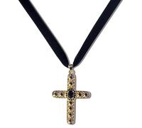KHZen Vintage Collar Necklace Black Gemstones Pendant Necklace Velvets Neck Chain Party Jewelry for Women Teen Girls Velvetd Collar Choker
