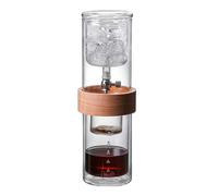 KHZKHC Ice Cold Brew Dripper Coffee Maker, Cold Drip Coffee Cold Brew Drip Tower, 500ml, High Borosilicate Glass, Removable, Adjustable Drip Rate, For Coffee Shop, Home, Office