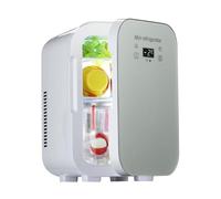 KHZKHC Skincare Fridge, 10l Mini Fridge, Refrigeration Heating, Tempered Glass Door, Dual Core Refrigeration, Digital Display Panel, For Domestic, Car