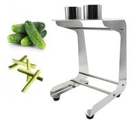 KHZKHC Stainless Steel Manual Cucumber Cutter, Portable Carrot Stick Cutter Tool, Cutting Diameter 45mm, Cutting Speed 10 Slices/Minute, for Salad Making, Cooking, Sushi, Meal Preparation