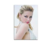KHZTTREXT Famous Actress Poster Amber Heard Decorative Painting Canvas Wall Posters And Modern Family Bedroom Decor 20x30inch(50x75cm)