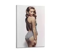 KHZTTREXT Famous Actress Poster Amber Heard Decorative Painting Canvas Wall Posters And Modern Family Bedroom Decor 12x18inch(30x45cm)