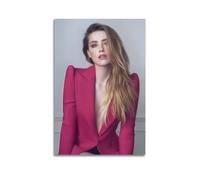 KHZTTREXT Famous Actress Poster Amber Heard Decorative Painting Canvas Wall Posters And Modern Family Bedroom Decor 24x36inch(60x90cm)