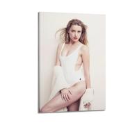 KHZTTREXT Famous Actress Poster Amber Heard Decorative Painting Canvas Wall Posters And Modern Family Bedroom Decor 20x30inch(50x75cm)