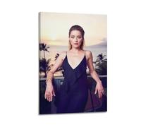 KHZTTREXT Famous Actress Poster Amber Heard Decorative Painting Canvas Wall Posters And Modern Family Bedroom Decor 12x18inch(30x45cm)