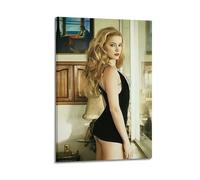 KHZTTREXT Famous Actress Poster Amber Heard Decorative Painting Canvas Wall Posters And Modern Family Bedroom Decor 24x36inch(60x90cm)