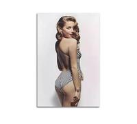 KHZTTREXT Famous Actress Poster Amber Heard Decorative Painting Canvas Wall Posters And Modern Family Bedroom Decor 16x24inch(40x60cm)