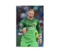 KHZTTREXT Famous Football Player Poster Marc-André Ter Stegen Decorative Painting Canvas Wall Posters And Modern Family Bedroom Decor 16x24inch(40x60cm)
