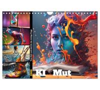 KI Courage - Dare and ask yourself the right question UK-Version (Wall Calendar 2026 DIN A4 Landscape), CALVENDO 12 Month Wall Calendar