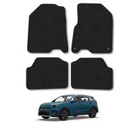 Kia E-Niro (2019-2022) Rubber Car Mats Accessories Tailored Fit Compatible Accessory Waterproof Protection Non-Slip Floor Mats Full Coverage Durable Front Rear Set Coverage with Clips
