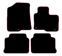 Kia Optima 4 2016 Onwards 4 Piece Set Car Mats UK-Made Tailored Fit Carpet Floor Mats Full Coverage Compatible Accessory Red Trim