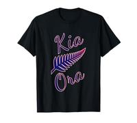 Kia Ora Maori Greeting New Zealand Pride Silver Fern Travel T-Shirt