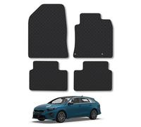 Kia Pro-Ceed (2019+) Rubber Car Mats Accessories Tailored Fit Compatible Accessory Waterproof Protection Non-Slip Floor Mats Full Coverage Durable Front Rear Set Coverage with Clips
