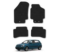 Kia Rio 2005-2011 Car Mats Accessories Tailored Fit Carpet Floor Mats non Slip Black Trim Full Coverage Compatible Accessory Front Rear Set Anti Slip Granulated Backing Hand-Finished Clips