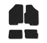 Kia Soul (2008-2011) Car Mats Accessories Tailored Fit Carpet Floor Mats Non Slip Grey Trim Accessory Compatible Front Rear Set Anti Slip Full Coverage Granulated Backing Hand-Finished Clips