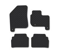 Kia Soul (2016-2019) [EV] Rubber Car Mats Accessories Tailored Fit Compatible Accessory Waterproof Protection Non-Slip Floor Mats Full Coverage Durable Front Rear Set Coverage with Clips