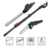 KIAM Wolf Creek 2 In 1 Electric Long Reach Pole Saw & Hedge Trimmer